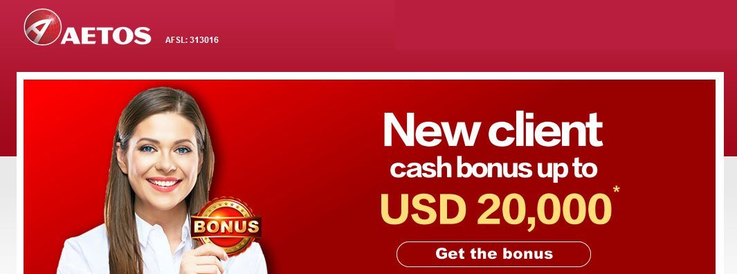 AETOS Deposit Bonus up to $20,000